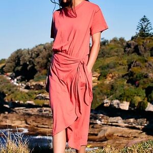 Free People Beach Leila Short Sleeve Midi Dress